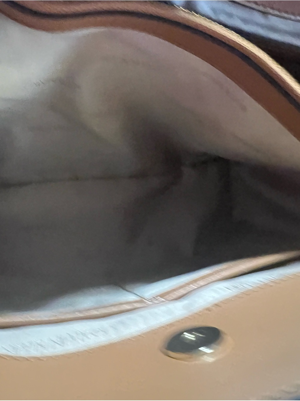 Calvin Klein Chestnut Brown Structured Satchel with Gold Hardware - Picture 4 of 9